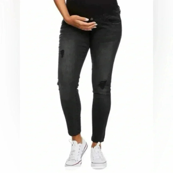 Paisley Sky Maternity Over The Belly Skinny Jeans Size Large - Picture 4 of 13